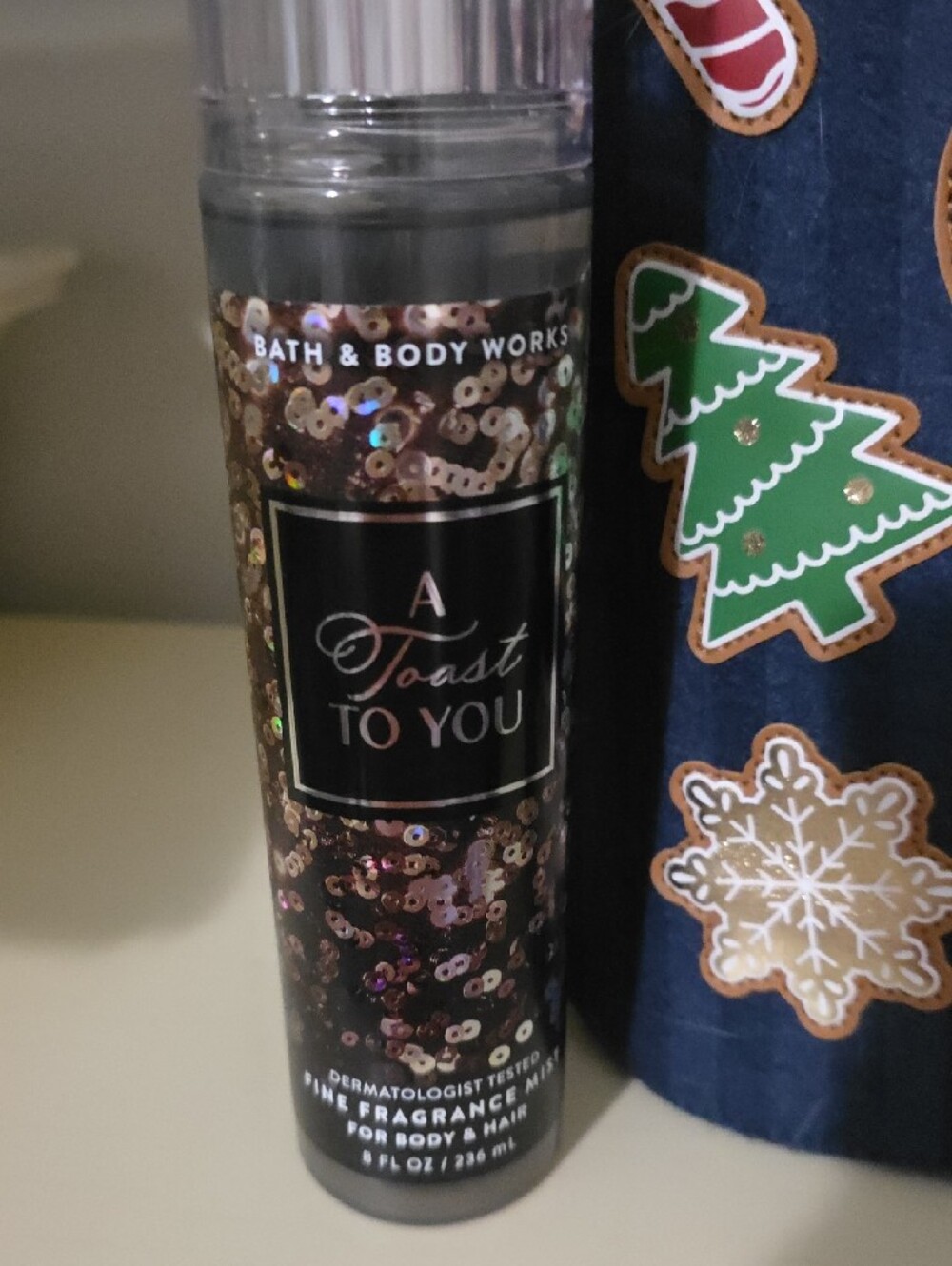 NWT Bath & Body Works Holiday Canvas Tote with Body and Hair Mist - Picture 2 of 9